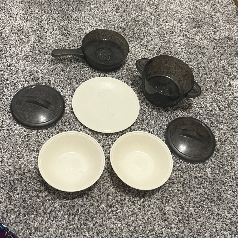 Step2 Pretend Play Kitchen Replacement Dishes Boil Pot Pan bowls plate and lids